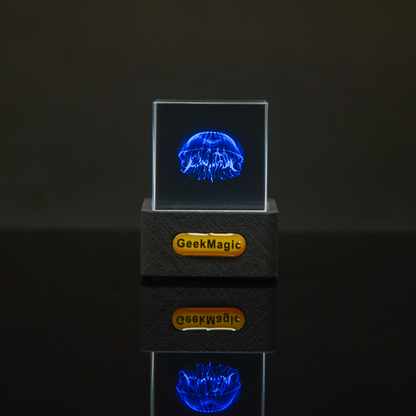 HoloCube Smart Crystal Display – Real-Time Weather, Time, GIFs & Bitcoin Crypto / Stocks (GeekMagic)