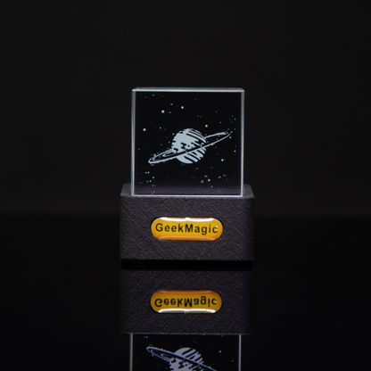HoloCube Smart Crystal Display – Real-Time Weather, Time, GIFs & Bitcoin Crypto / Stocks (GeekMagic)