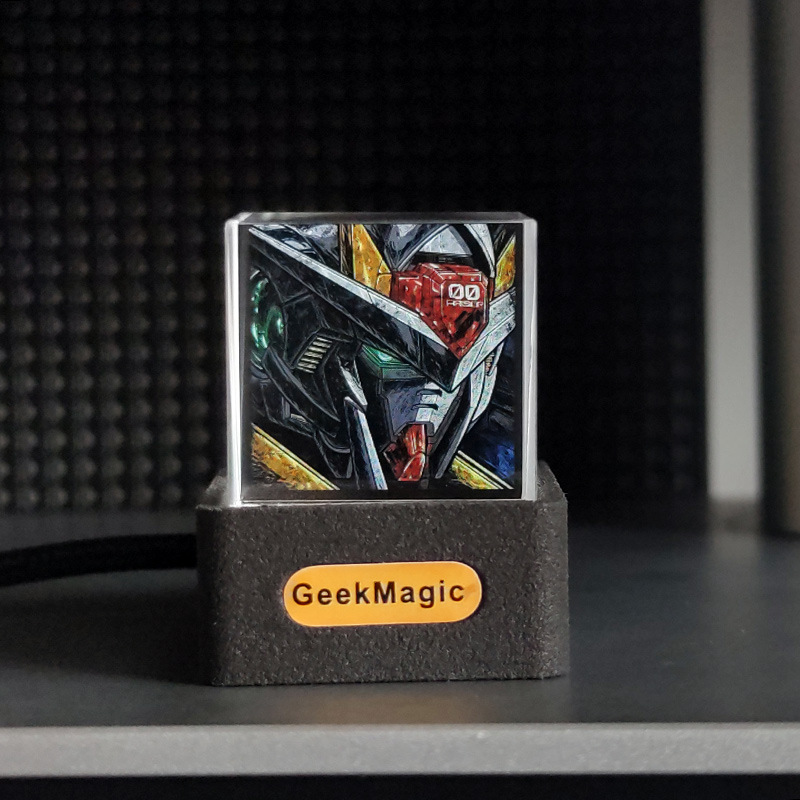 HoloCube Smart Crystal Display – Real-Time Weather, Time, GIFs & Bitcoin Crypto / Stocks (GeekMagic)