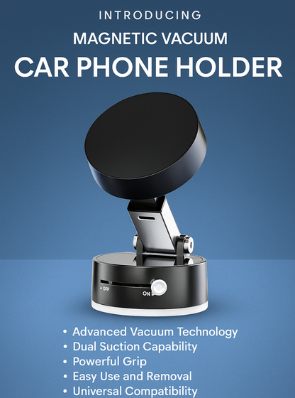 Foldable Magnetic Vacuum Car Phone Holder Foldable Suction Cup With Suction Cup Hands-Free Navigation For Smart Phone