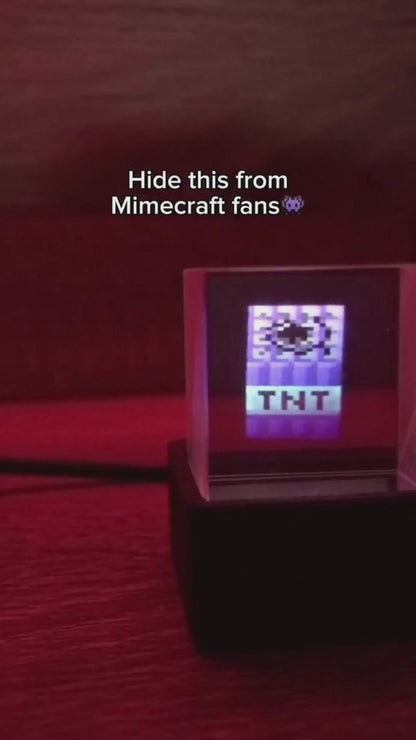 HoloCube Smart Crystal Display – Real-Time Weather, Time, GIFs & Bitcoin Crypto / Stocks (GeekMagic)