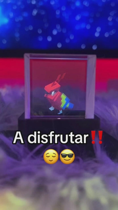HoloCube Smart Crystal Display – Real-Time Weather, Time, GIFs & Bitcoin Crypto / Stocks (GeekMagic)